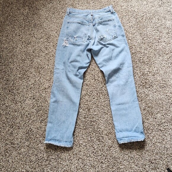 Agolde 90's Jean High Rise Loose Fit Jeans Womens Size 29 Distressed A069C-811 - Picture 5 of 6